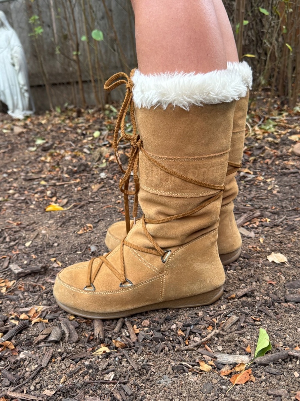 Tecnica Moon Boots Genuine Suede Leather & Faur Fur